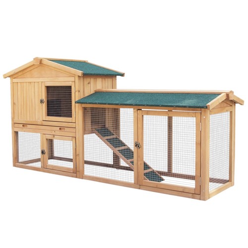 Wooden pet rabbit hutch bunny - wooden,