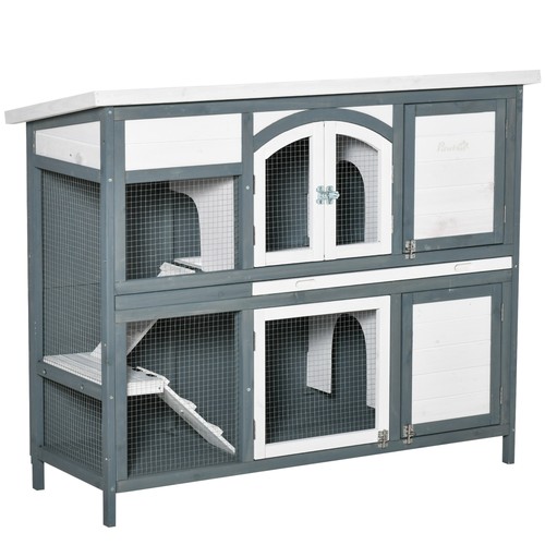 Pawhut rabbit hutch guinea - pawhut,