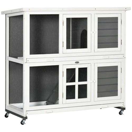 Pawhut rabbit hutch guinea - pawhut, hutch,