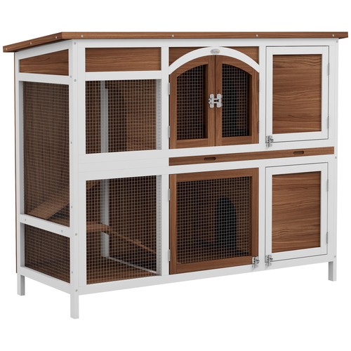 Pawhut rabbit hutch guinea - pawhut,