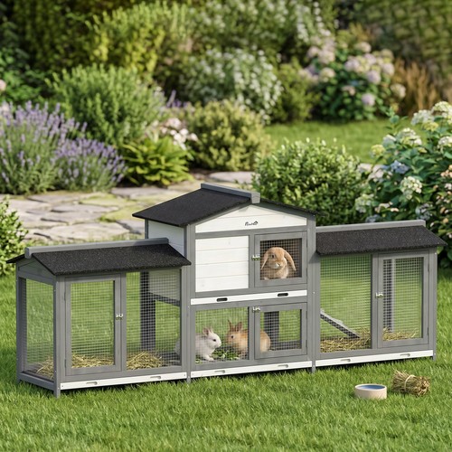Rabbit hutch outdoor tier - outdoor,, 2-tier