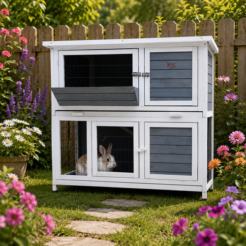Rabbit guinea pig hutch - pig,