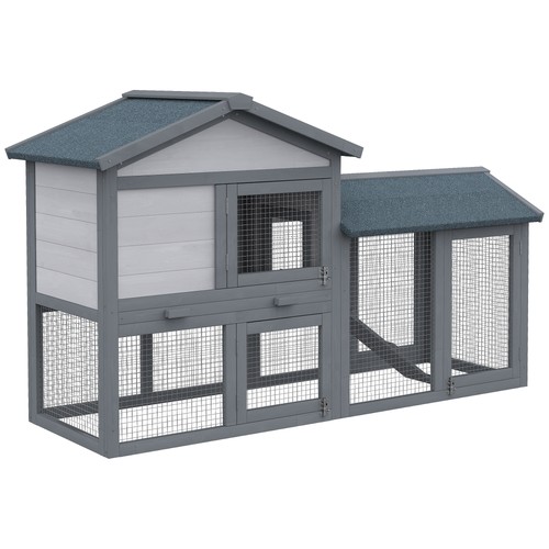 Pawhut rabbit hutch guinea - rabbit, hutch,