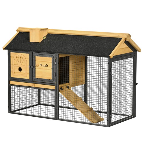 Pawhut rabbit hutch guinea - hutch,,