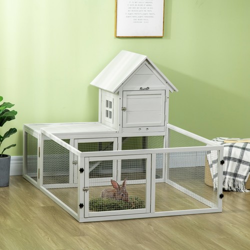 Pawhut rabbit hutch - rabbit, hutch,