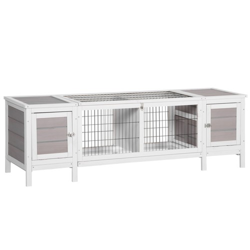 Pawhut rabbit hutch - pawhut,