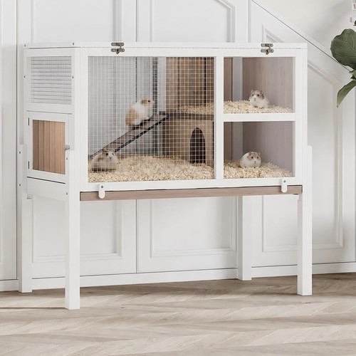 Wooden rabbit hutch guinea pig - wooden,