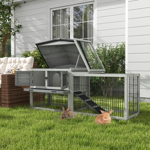 Rabbit hutch outdoor - hutch, wooden