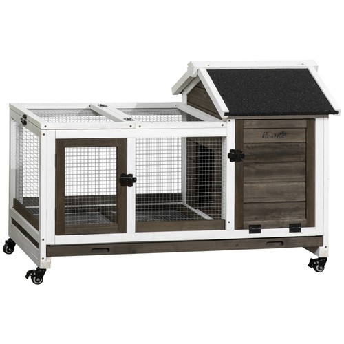 Pawhut rabbit hutch - rabbit, hutch,