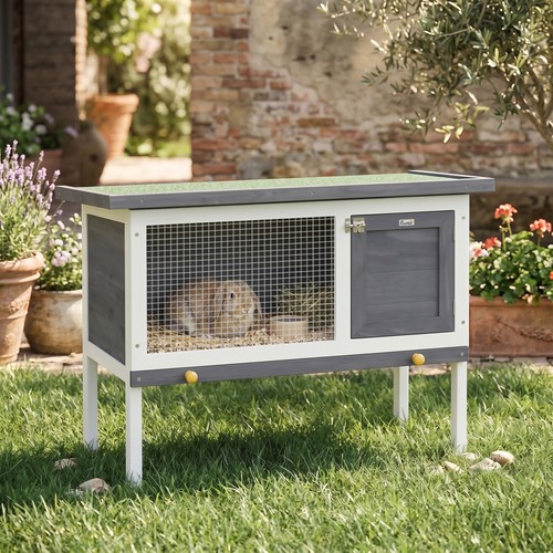 Pawhut rabbit hutch guinea - hutch,,