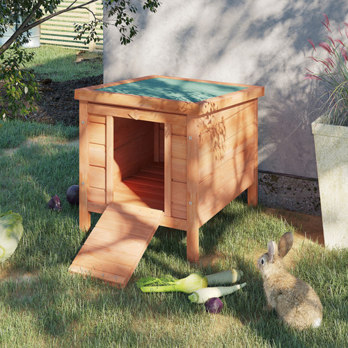 Wooden rabbit hutch bunny cage - rabbit,
