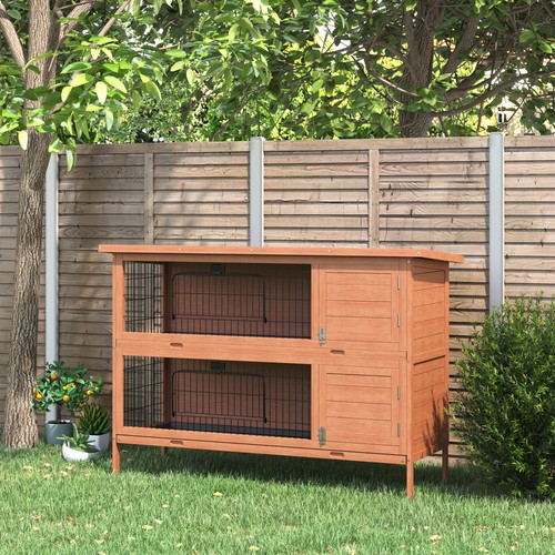 Pawhut rabbit hutch guinea - hutch,,