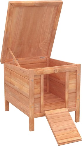 Pawhut wooden rabbit - wooden,