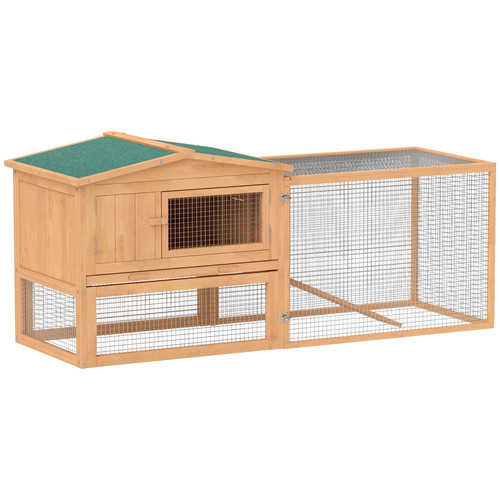 Pawhut wooden rabbit - rabbit, hutch