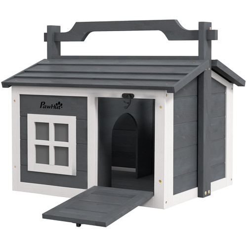 Pawhut rabbit hutch indoor - rabbit,