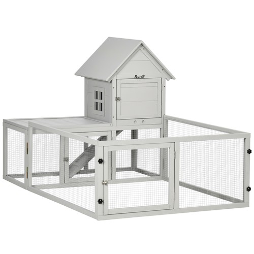 Pawhut rabbit hutch guinea - hutch,,